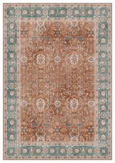 Tapis vintage lavable - Persan - Terra / Vert