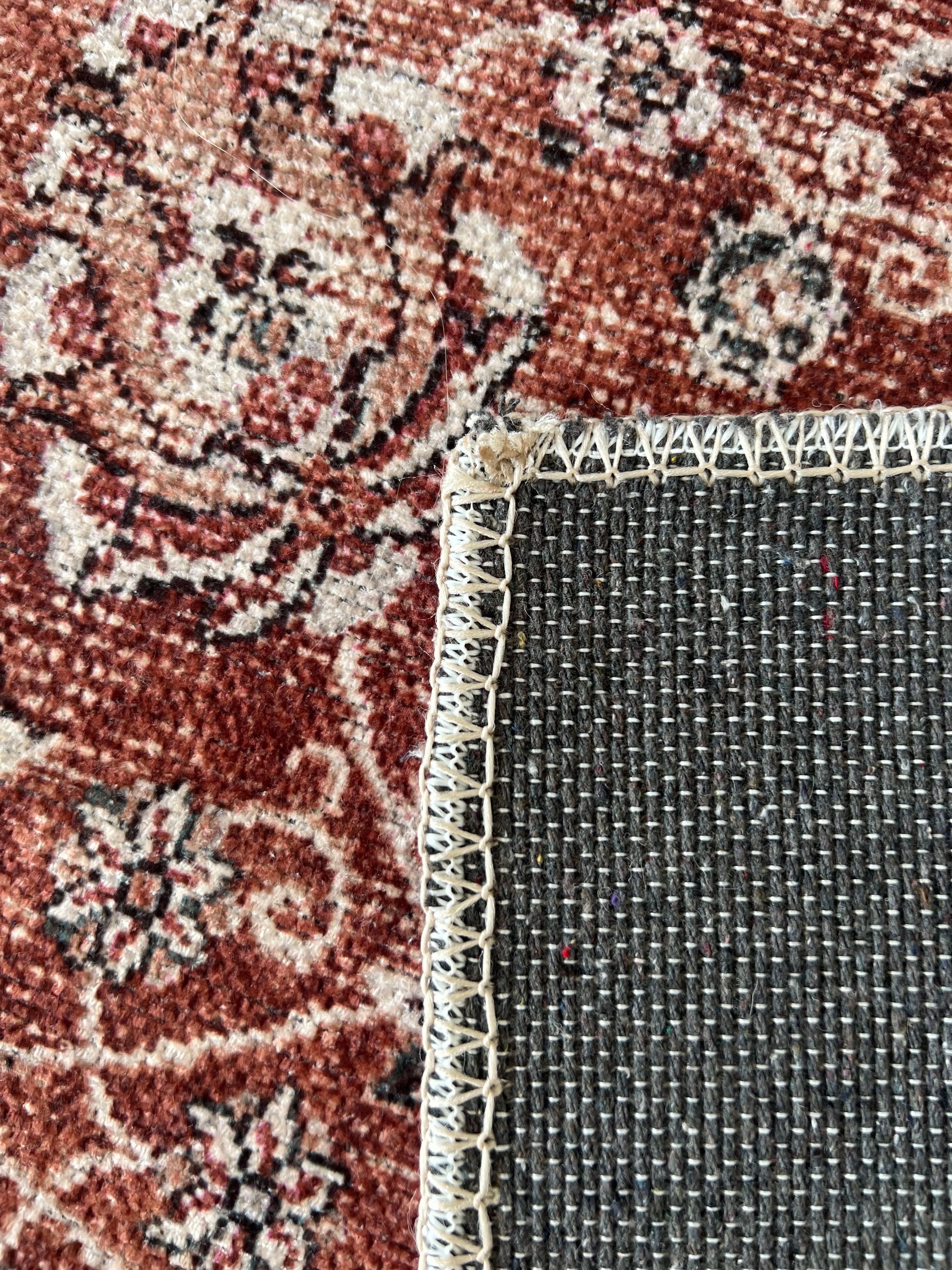 Tapis vintage lavable - Persan - Terra / Vert