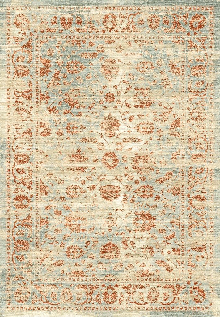 Tapis vintage lavable - Tosca - Beige / Rouge - Saray Tapis