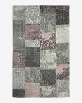 Patchwork - Gris / Rose 160 x 230 cms