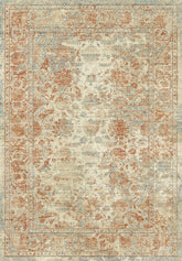 Tapis vintage lavable - Tosca - Beige / Rouge