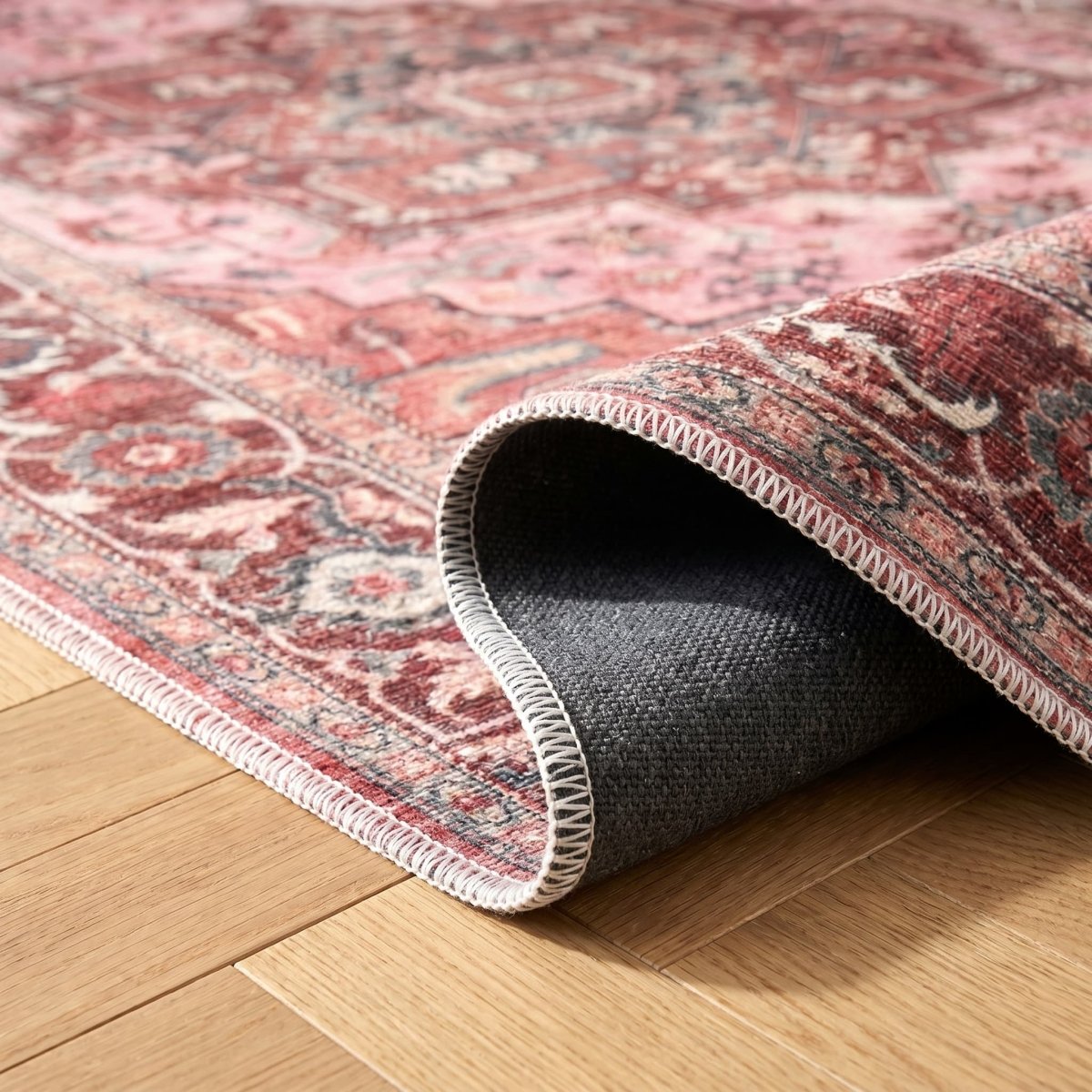Tapis vintage lavable - Oria - Vert - Saray Tapis