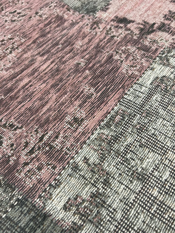 Patchwork - Gris / Rose 160 x 230 cms