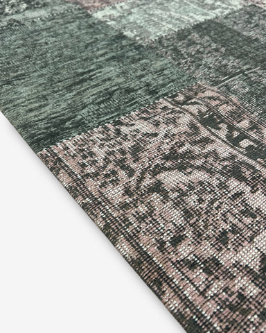 Patchwork - Gris / Rose 160 x 230 cms