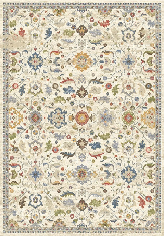 Tapis vintage lavable - Paddy - Crème