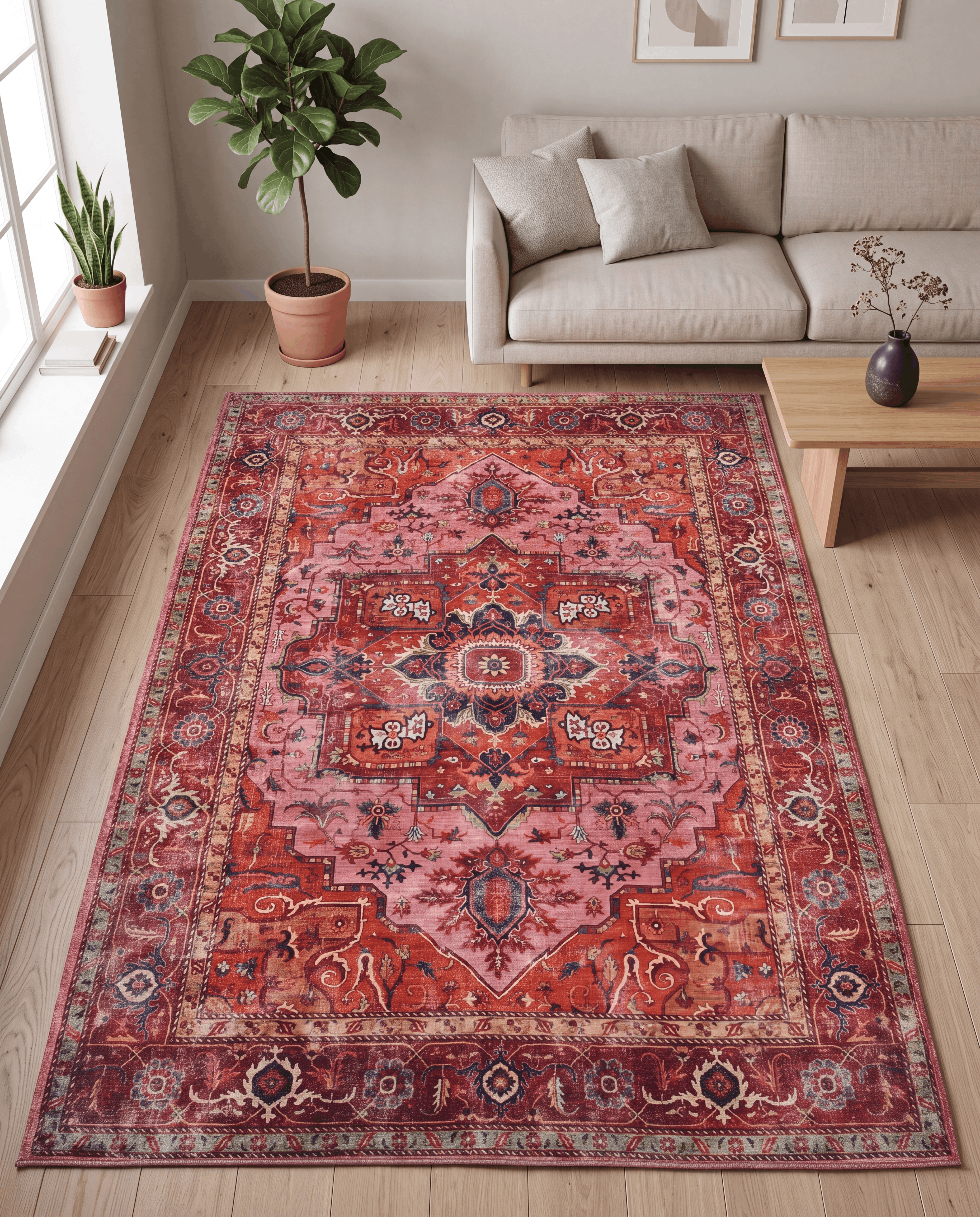 Tapis RugVista - Georgia Oriental Rose / Rouge